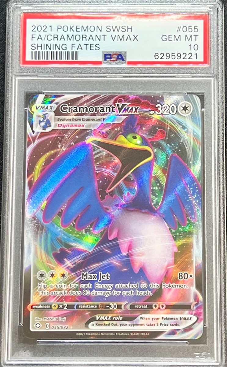 2021 Pokemon Shining Fates Full Art Cramorant VMAX #055 GEM MINT