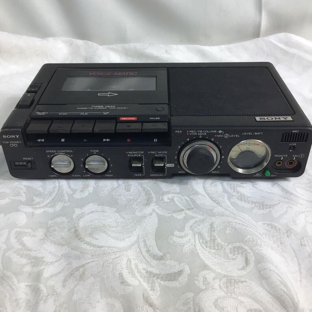 Sony Pressman TCM-5000EV Desktop Cassette Voice Recorder for sale 