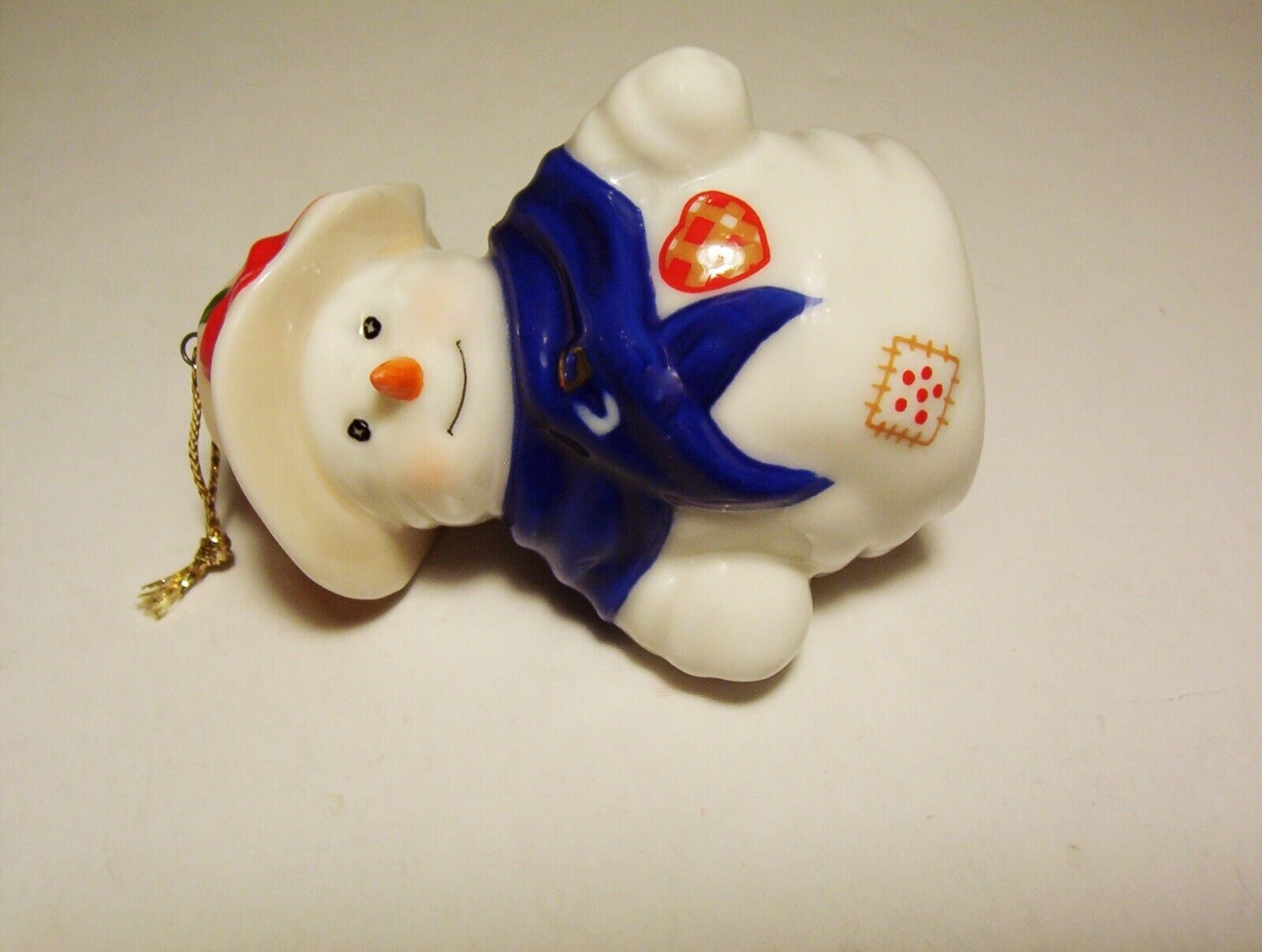 Snow Folks Snowman Nipping At Your Nose Priscilla Hillman Signed Enesco 1997
