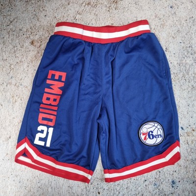 PHILADELPHIA 76ERS NBA BASKETBALL SHORTS UNK JOEL EMBIID BLAU HERREN MEDIUM 