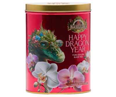 BASILUR Happy Dragon Year Red Loose Leaf Tea in a Can - 75 g