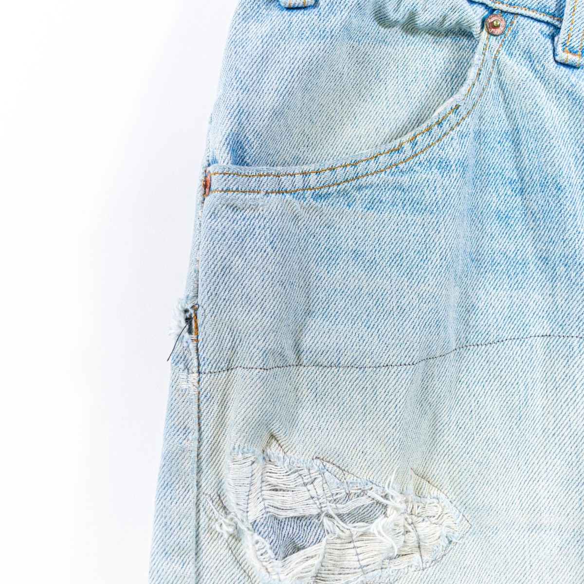 Levis 506 Jeans 37 x 32 VTG 90s Repaired Patched Grunge Levis 506 Jeans 37 x 32 VTG 90s Repaired Patched Grunge