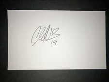 2017 PADRES: Christian Villanueva, SIGNED 3x5 Card