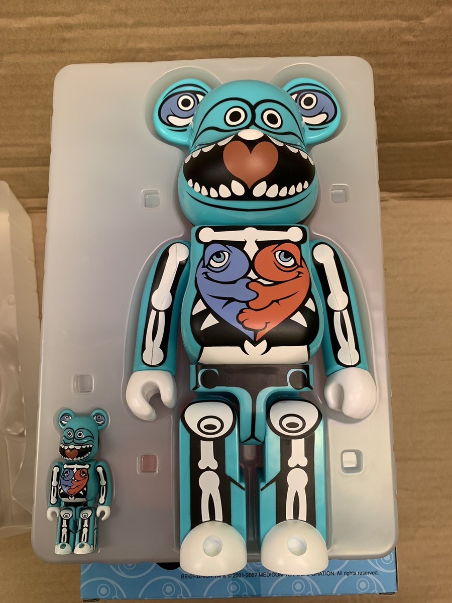 その他 BE@RBRICK - BE@RBRICK RON ENGLISH 100% &amp; 400% Bearbrick x Ron English 100% & 400% Set Blue - US