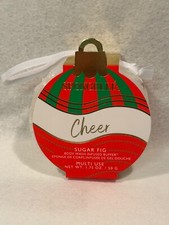 Spongelle Holiday Ornament Infused Bath Sponge Sugar fig 1.75
