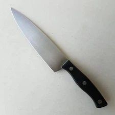 Chefs Knife 7.5-Inch Blade Black Handle 12.75-Inch Long Overall