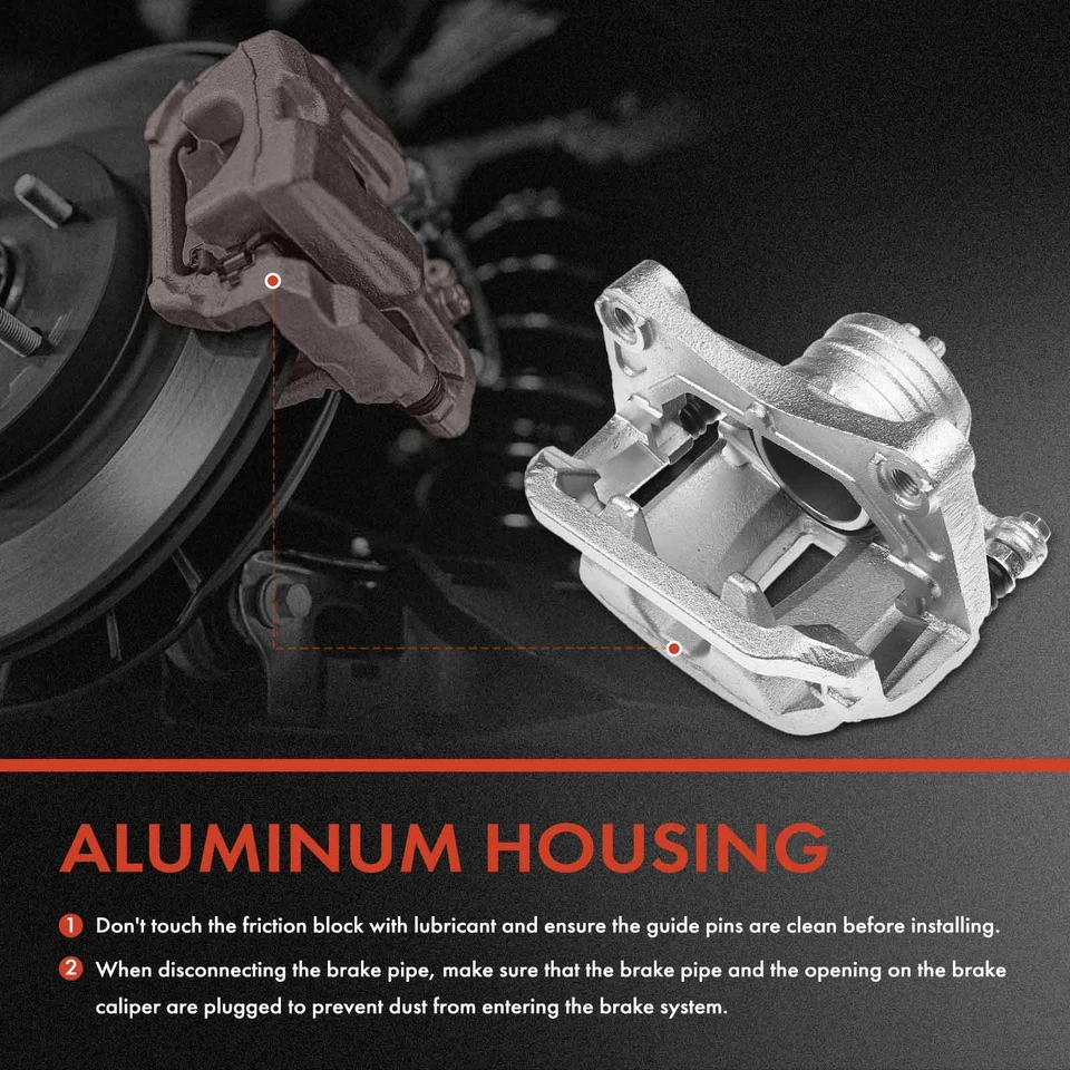 Pinza de freno de disco delantera y pastillas de freno de cerámica para Infiniti FX35 FX45 2003-2005 Foto 4 de 4