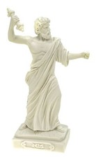 Alabaster Dekofigur Zeus nordischer Göttervater 16cm Skulptur weiß Aufstellfigur