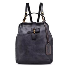 Old Trend Pamela Handcrafted Leather Vintage Small Backpack - Ombre Grey