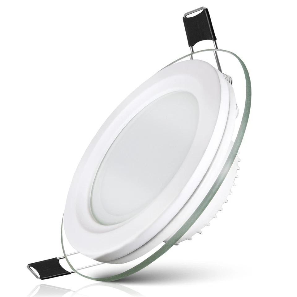 XTRALIGHTS LED Panel Glas Einbaustrahler Deckenleuchte Einbau Beleuchtung Rund - Bild 2 von 4