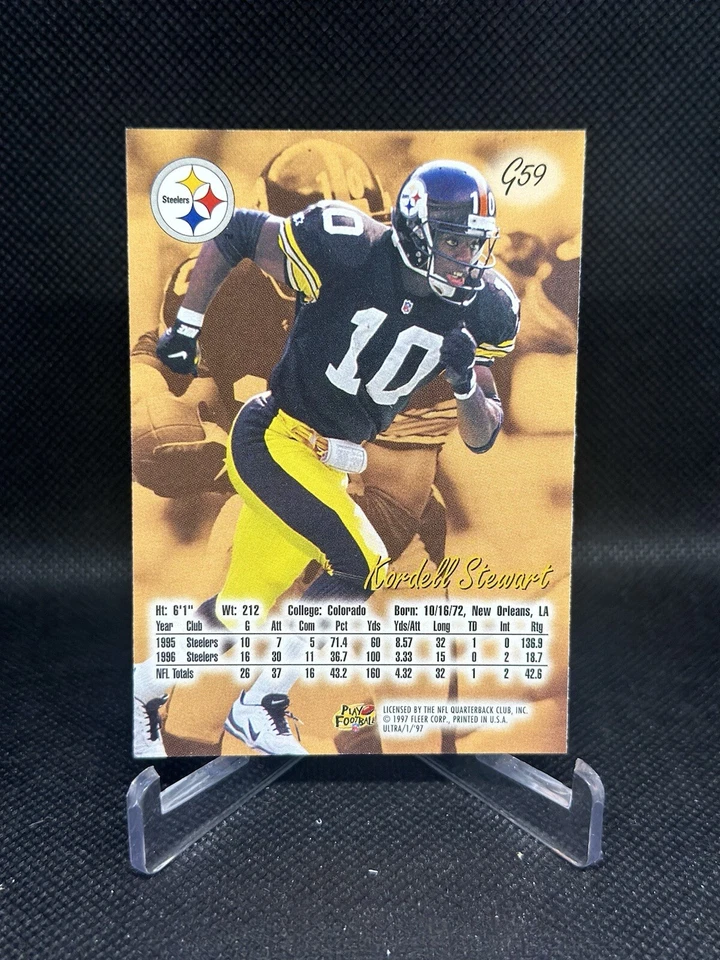 1997 Fleer Ultra Gold Medallion Edition Kordell Stewart #G59 - Image 2 of 2
