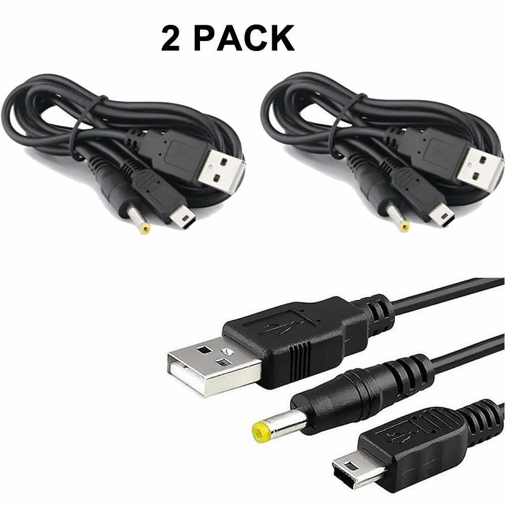 2X 2in1 Charger&DATA Cable For SONY PSP1000 2000 PSP3000 PS3