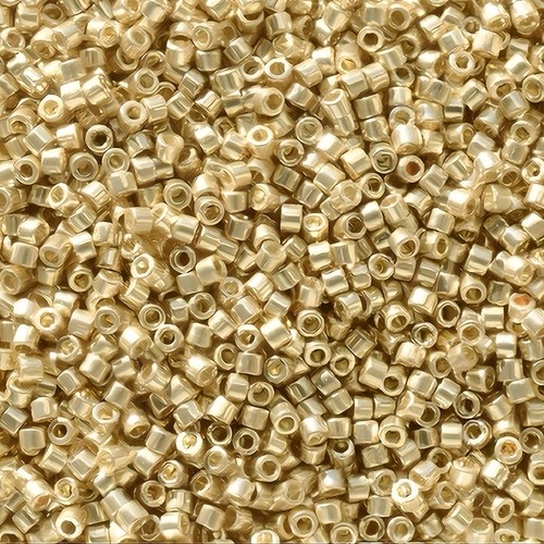 Miyuki Delica Seed Beads Size 11/0 Duracoat Galvanized Pale Gold 7.2 Grams - Picture 2 of 3