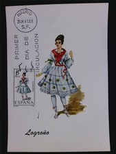 SPAIN MK 1969 COSTUMES LOGRONO COSTUMES MAXIMUM CARD MAXIMUM CARD MC CM c6030