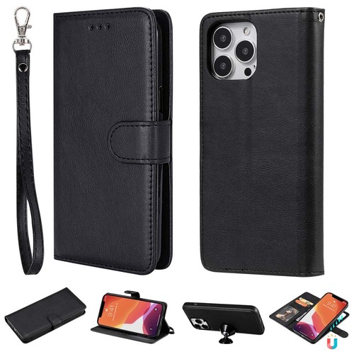For iPhone 13 12 11 X XR SE 8 7 6s Magnetic Detachable Wallet Leather Case Cover - Picture 9 of 43