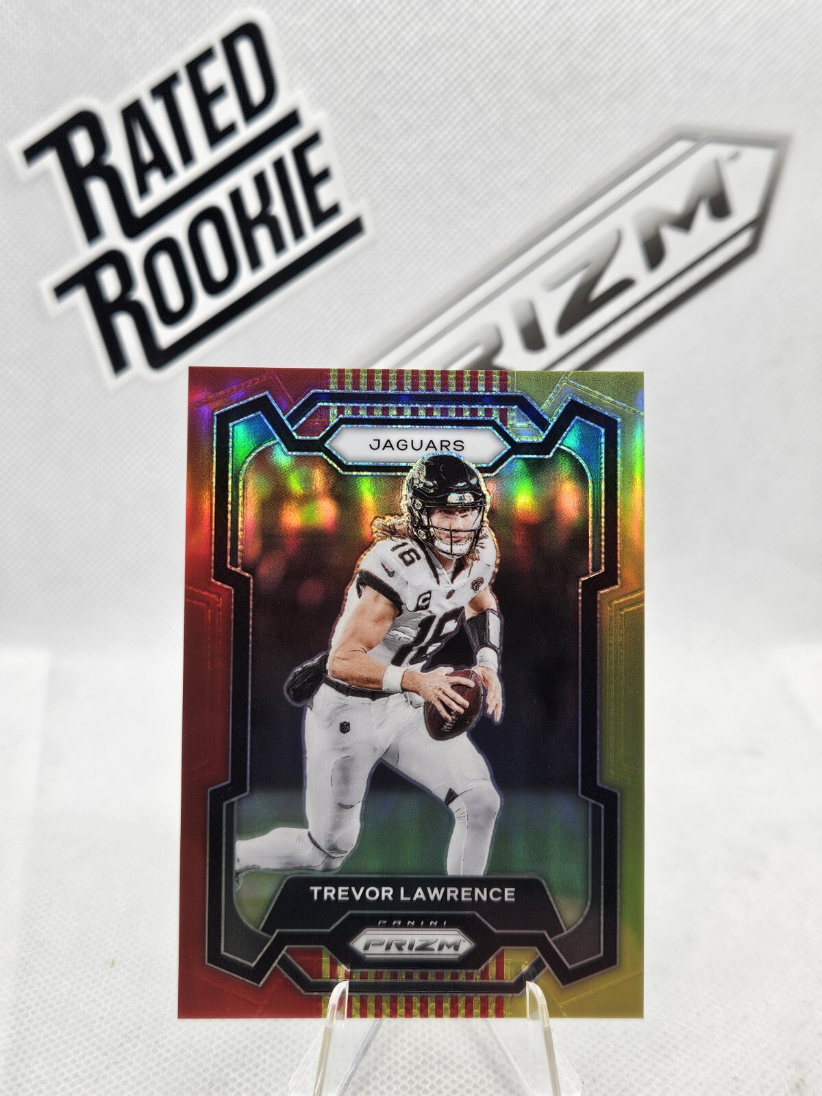 Trevor Lawrence 2023 Prizm #139 Red Yellow Prizm /44 SSP Jaguars 1st PRINT 01/44