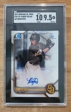 2022 Bowman Chrome Prospects Yendry Rojas 1st Auto SD Padres SGC 9.5