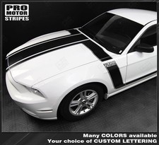 Ford Mustang 2013-2014 Boss 302 Style Hood Side Stripes Decals Choose Color Ford Mustang 2013-2014 Boss 302 Style Hood Side Stripes Decals Choose Color