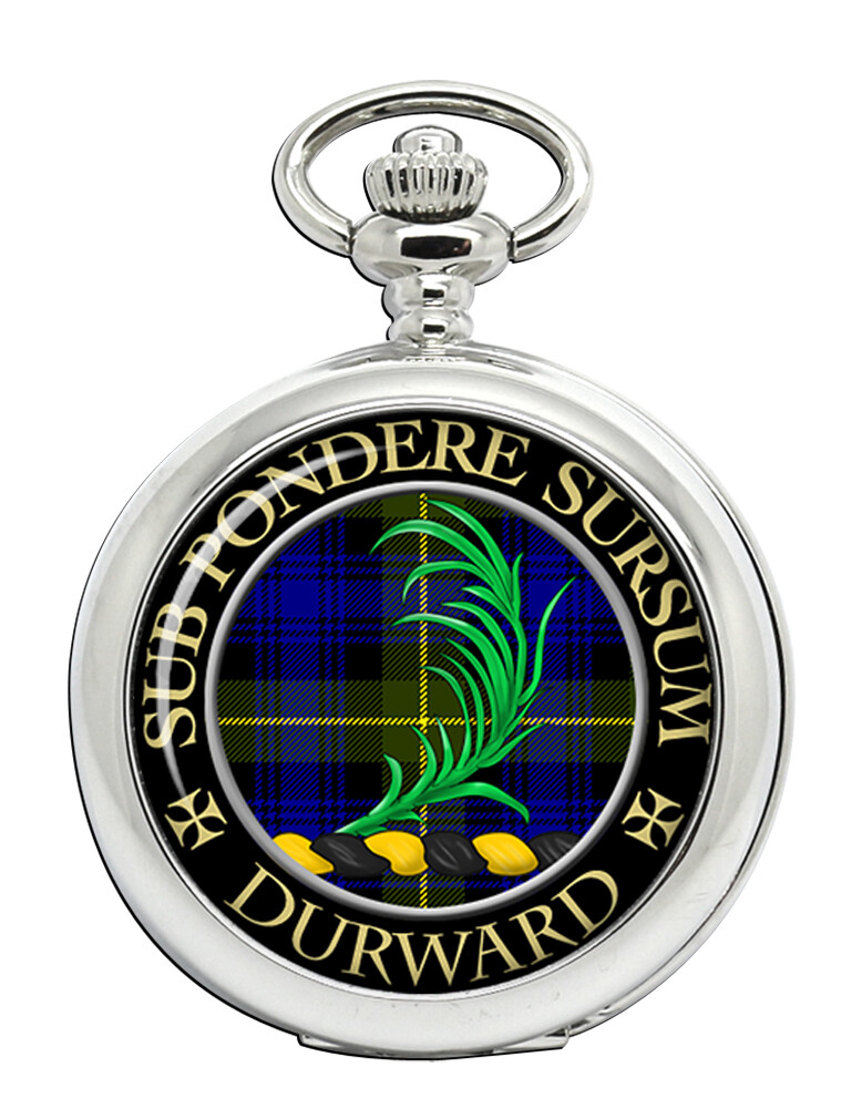 Durward Scottish Clan Engraved Vintage Pocket Watch