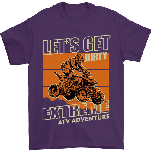 Lets Get Dirty ATV 4X4 Quad Bike Biking Mens T-Shirt 100% Cotton - Picture 73 of 106