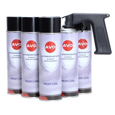 Unterbodenschutz Spray 6x500ml schwarz &uuml;berlackierbar + SprayMax Handgriff