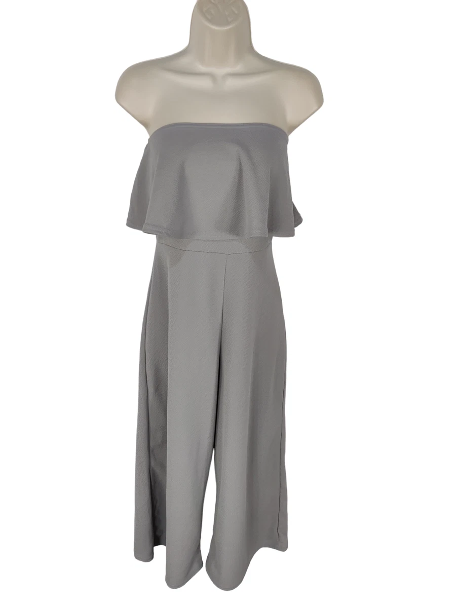 Maternity Tie Waist Ruffle Culotte Jumpsuit | boohoo