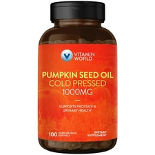 Pumpkin Seed Oil Cold Pressed 1000 mg 100 softgels Diatary Supplement