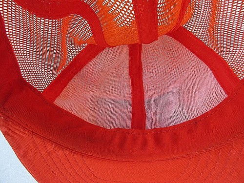 Vintage Jet-Lube Patch Orange Mesh Snapback Hat Cap - Picture 7 of 7
