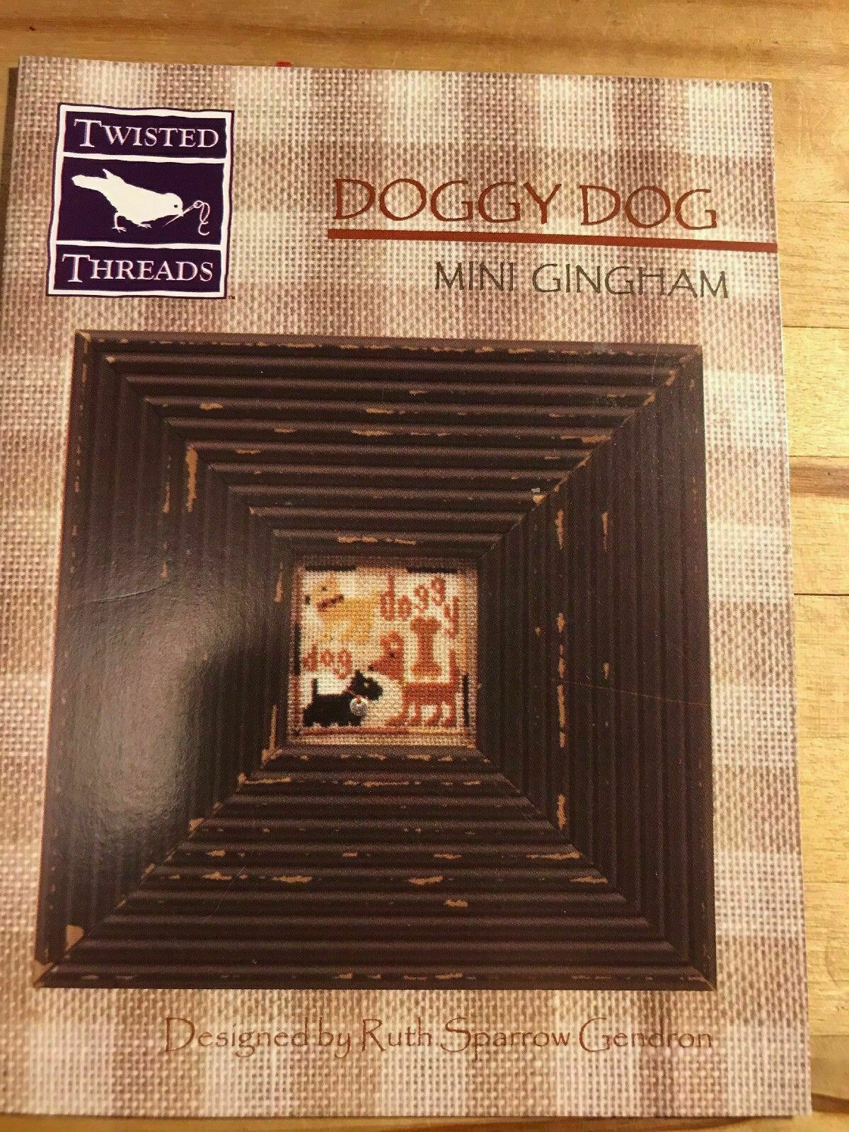 New CrossStitch Pattern Card Doggy-dog Mini Ginghams from twisted threads