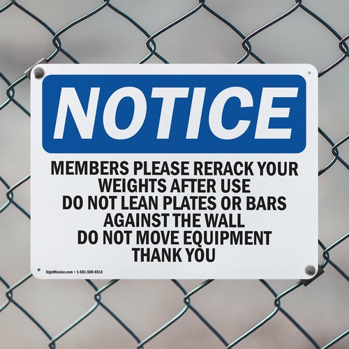 (2er-Pack) Mitglieder bitte nach OSHA-Hinweis Schild Aufkleber Metall neu verfolgen - Bild 5 von 21