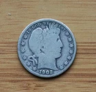 1902 90% Silver Barber Half Dollar #A3