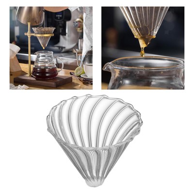 Pour Over Glass Coffee Filter Cup Cone Cafe Brew Maker Strong Flavour Brewer