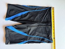 TYR Men's 34 Black Blue HexaCurve Splice Jammer Competition Swim Shorts