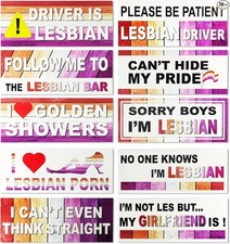 10PCS Bumper Decals Funny LGBT Stickers, Waterproof Rainbow Bumper P Color: 03