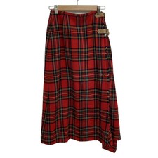 Auth PINK HOUSE - Red Dark Green Multi Women's Skirt