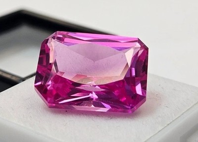 Natural Pink Sapphire Emerald Cut 17-18 Ct Loose EGL Certified Gemstone FR-093