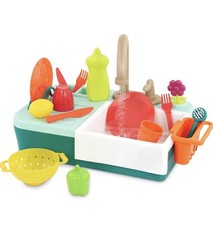 B. toys Splash-n-Scrub Running Water Play Sink   Kids Kitchen Playset Read 
