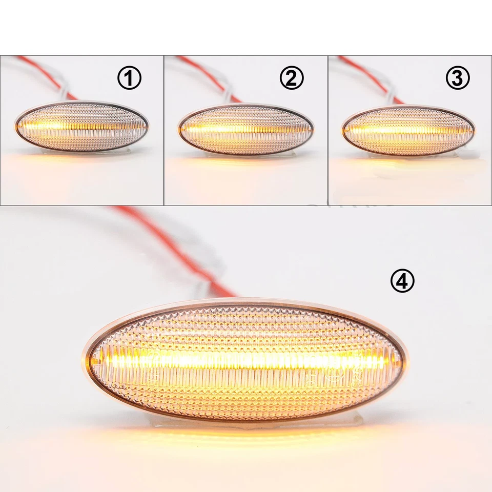 2X Luz de señalización lateral LED secuencial para Toyota Yaris RAV4 Corolla hatchback Vitz Foto 2 de 4