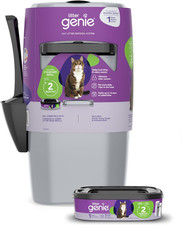Standard Pail Silver Cat Litter Box Waste Disposal System for Odor Control