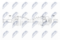 NTY NPW-RE-091 Antriebswelle Vorne Links FüR Renault