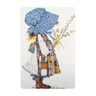 Vintage-Style Holly Hobbie Tinplate Art,Tin Metal Signs Home Décor 8x12 Durable