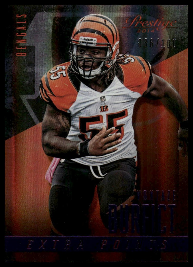 2014 Panini Prestige #37 Vontaze Burfict Extra Points Purple #/100