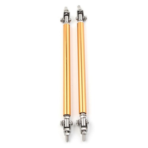 Universal Gold Adjustable Front Bumper Lip Splitter Strut Rod Tie Support Bar - Picture 8 of 9
