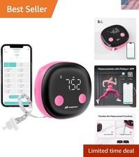 Fitdays Smart Body Tape Measure - Bluetooth BMI Tracker with LED Display, Pink