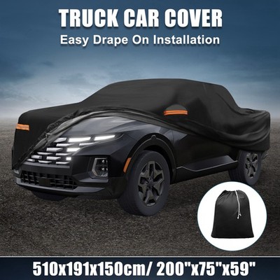 Waterproof 210D-PU Oxford Vehicle Cover for Hyundai Santa with Zipper Black