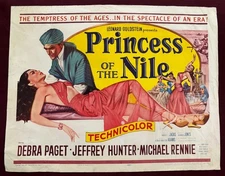 PRINCESS OF THE NILE POSTER 1954 DEBRA PAGET JEFFREY HUNTER HALF SHEET