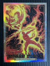 2024 Skybox Marvel Masterpieces ‘92 Platinum #31 Human Torch