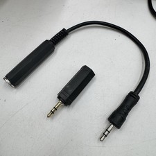 1/4 F to 3.5mm M TRS Adapter Cable 3.5mm F-M Gold Hex Adapter Lot