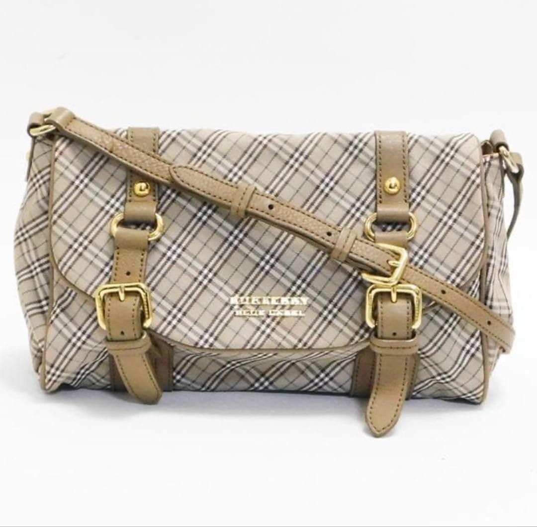 Burberry Blue Label Shoulder Bag Canvas Leather Rare Color Crossbody Bag New thumbnail 21