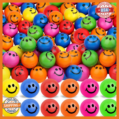 96-Pack Smile Face Stress Balls 2'' Bulk Funny Stress Relief Party Favors